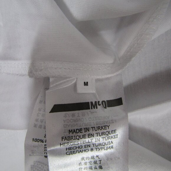MCQ McQueen Medium White Graphic Short Sleeve Tee T Shirt - Picture 4 of 7